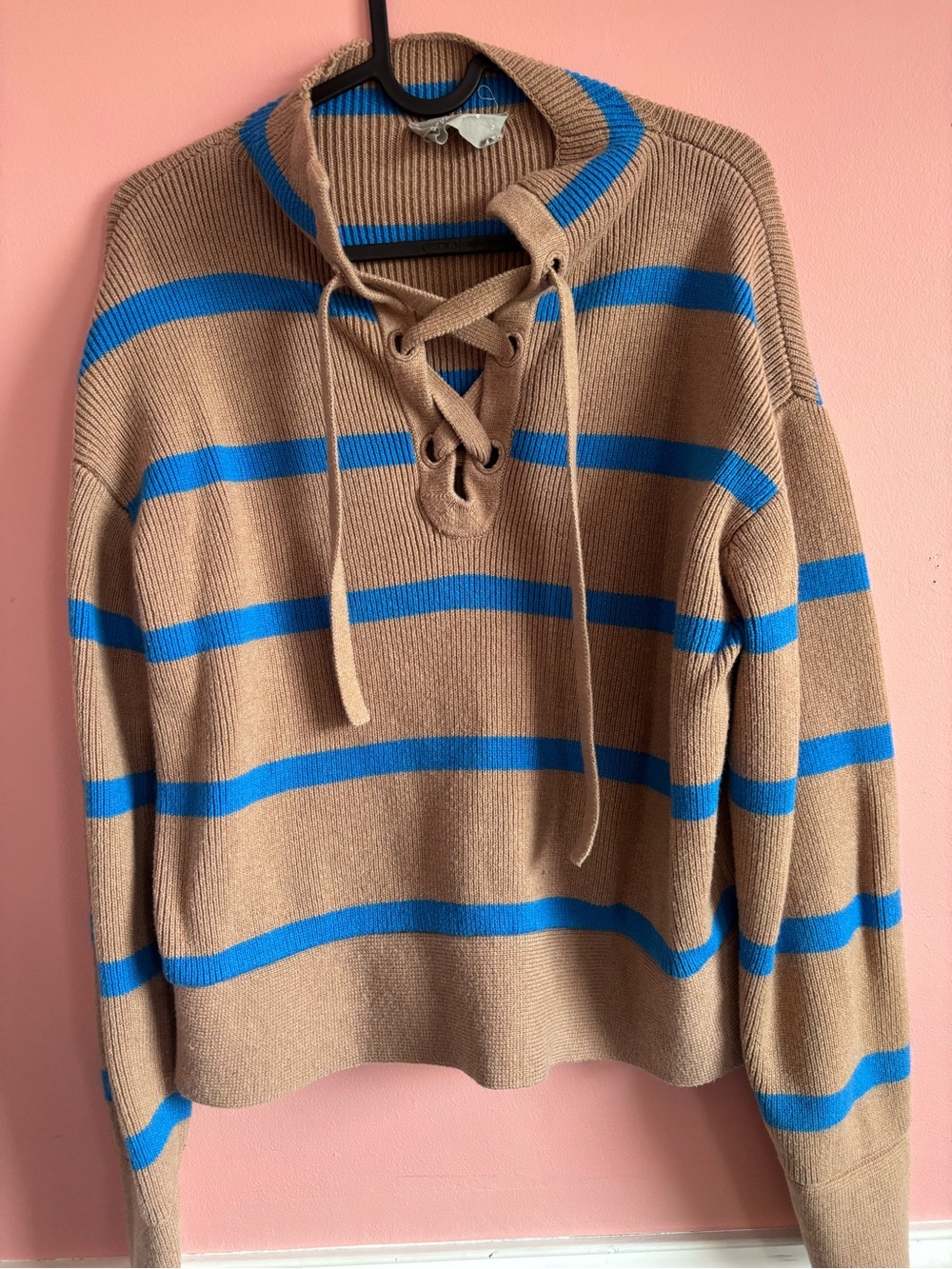 Everlane lace up smock sweater